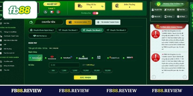 Chuyển tiền nhanh 2 - Eezie Pay đơn giản